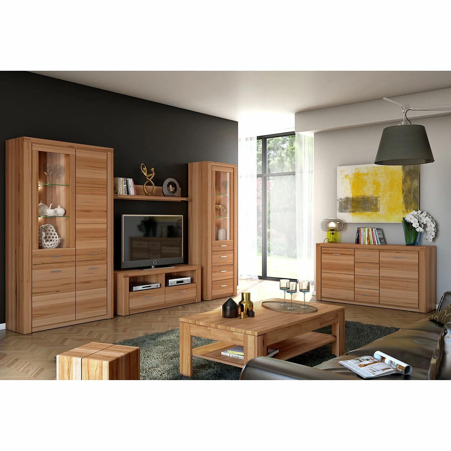 Ars Natura TV-Lowboard Lombok I - Teilmassiv 3 Ars Natura TV-Lowboard Lombok I - Teilmassiv – Bild 3