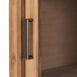 Ars Natura Standvitrine Toumanar - Akazie teilmassiv - Akazie Sand -Wohnzimmermöbel boutique en ligne standvitrine toumanar akazie teilmassiv akazie sand 3627437