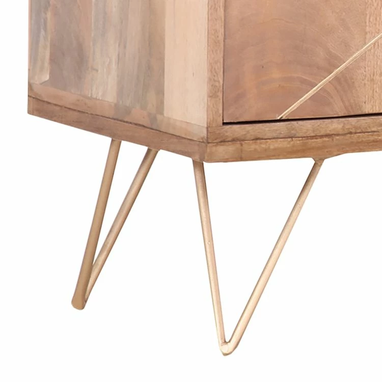 Ars manufacti TV-Lowboard Argallo - Mango massiv / Metall - Mango / Gold 4 Ars manufacti TV-Lowboard Argallo - Mango massiv / Metall - Mango / Gold – Bild 4