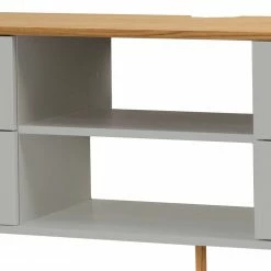 Tenzo TV-Lowboard Dot - Grau -Wohnzimmermöbel boutique en ligne tv lowboard dot eiche teilmassiv grau 4148276