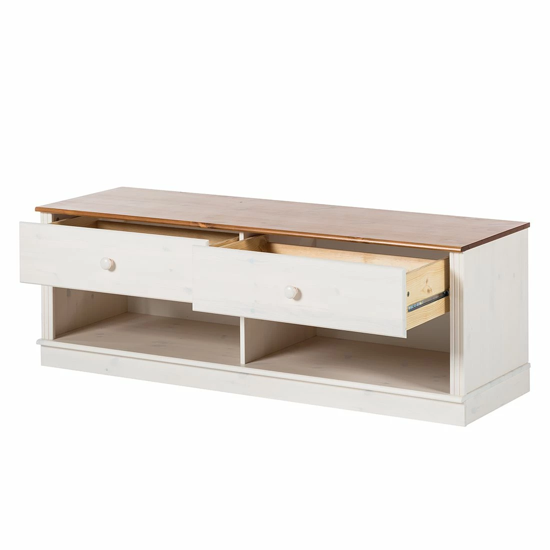 Maison Belfort TV-Lowboard Lillehammer I - Kiefer massiv - Kiefer Weiß / Kiefer Honig 3 Maison Belfort TV-Lowboard Lillehammer I - Kiefer massiv - Kiefer Weiß / Kiefer Honig – Bild 3