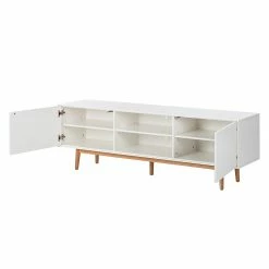 Mørteens TV-Lowboard Lindholm - Weiß - 180 x 45 cm -Wohnzimmermöbel boutique en ligne tv lowboard lindholm eiche teilmassiv weiss 526628
