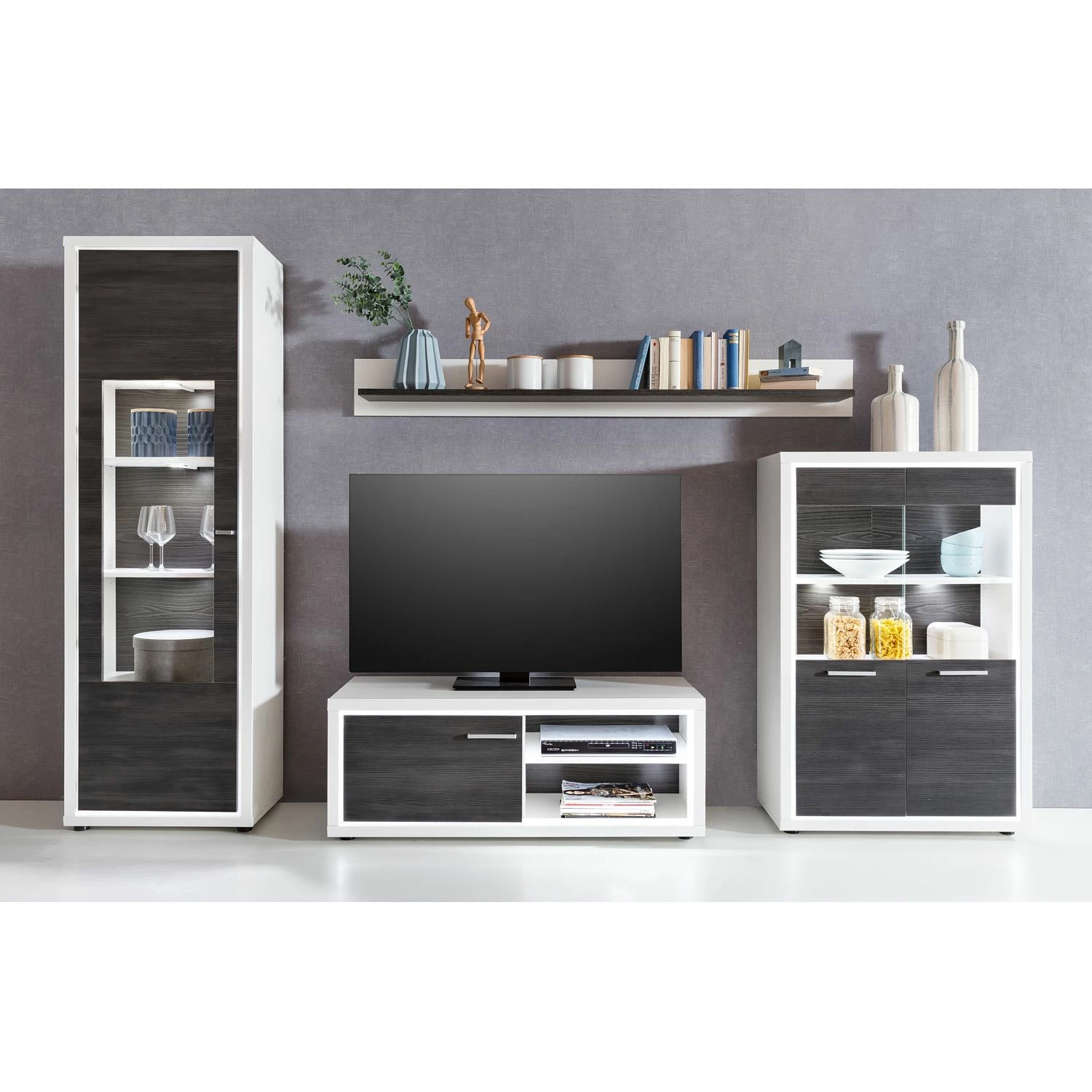 Mooved Wandboard Piorini - Kiefer Anthrazit Dekor / Weiß 3 Mooved Wandboard Piorini - Kiefer Anthrazit Dekor / Weiß – Bild 3