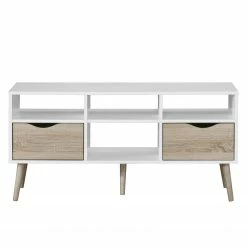 Mørteens TV-Lowboard Sunndal I - Gummibaum teilmassiv -Wohnzimmermöbel boutique en ligne tv lowboard sunndal i gummibaum teilmassiv weiss eiche dekor 4753464