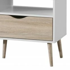 Mørteens TV-Lowboard Sunndal III - Gummibaum teilmassiv -Wohnzimmermöbel boutique en ligne tv lowboard sunndal iii gummibaum teilmassiv weiss eiche dekor 4753860