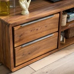 Ars Natura TV-Lowboard Trangle I - Sheesham massiv -Wohnzimmermöbel boutique en ligne tv lowboard trangle i sheesham massiv sheesham hell 5009700