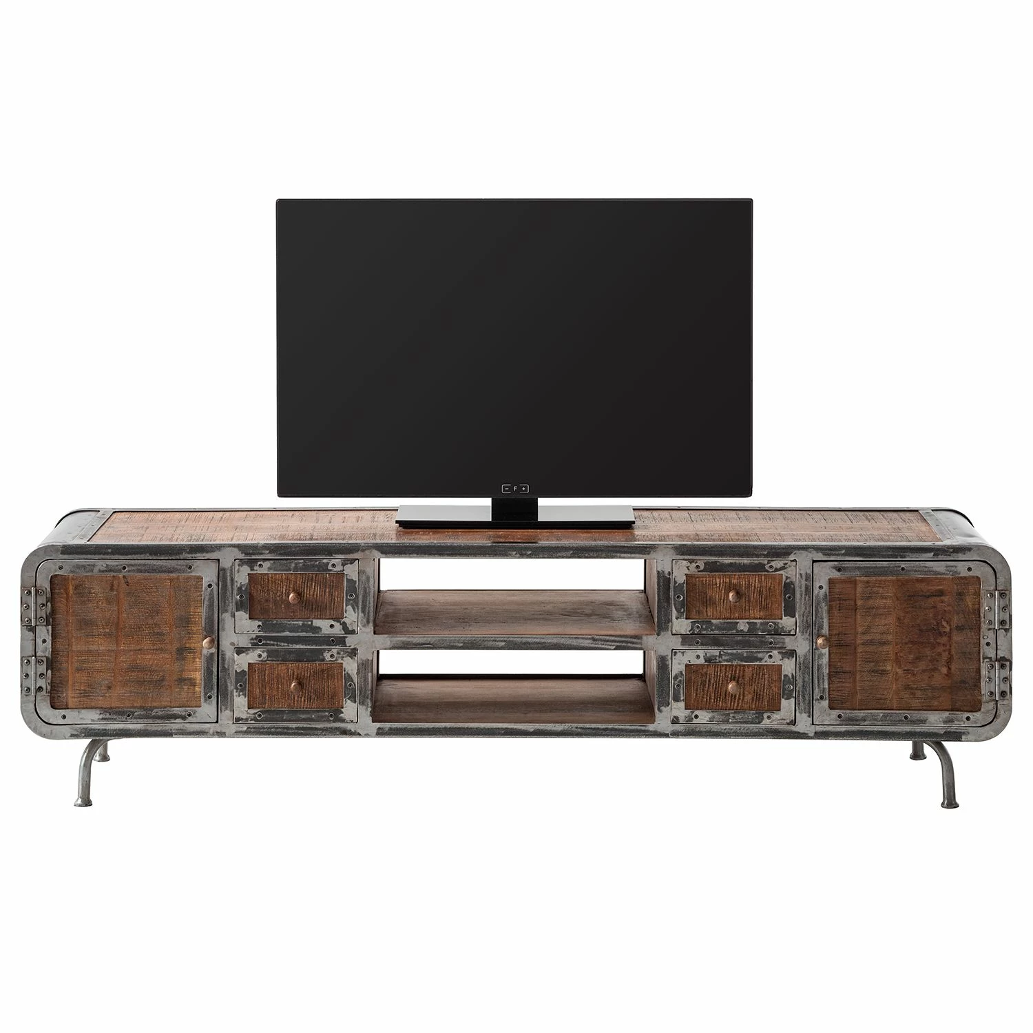 Ars manufacti TV-Lowboard Wharton II - Akazie teilmassiv / Stahl 3 Ars manufacti TV-Lowboard Wharton II - Akazie teilmassiv / Stahl – Bild 3