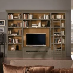 Maison Belfort TV-Wand Azjana I - Granit / Pinie Honig - Mit Leiter