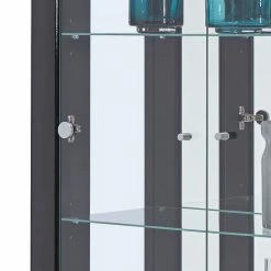 Fredriks Vitrine Nysa - Inkl. Beleuchtung - Hochglanz Schwarz -Wohnzimmermöbel boutique en ligne vitrine nysa inkl beleuchtung hochglanz schwarz 3208941