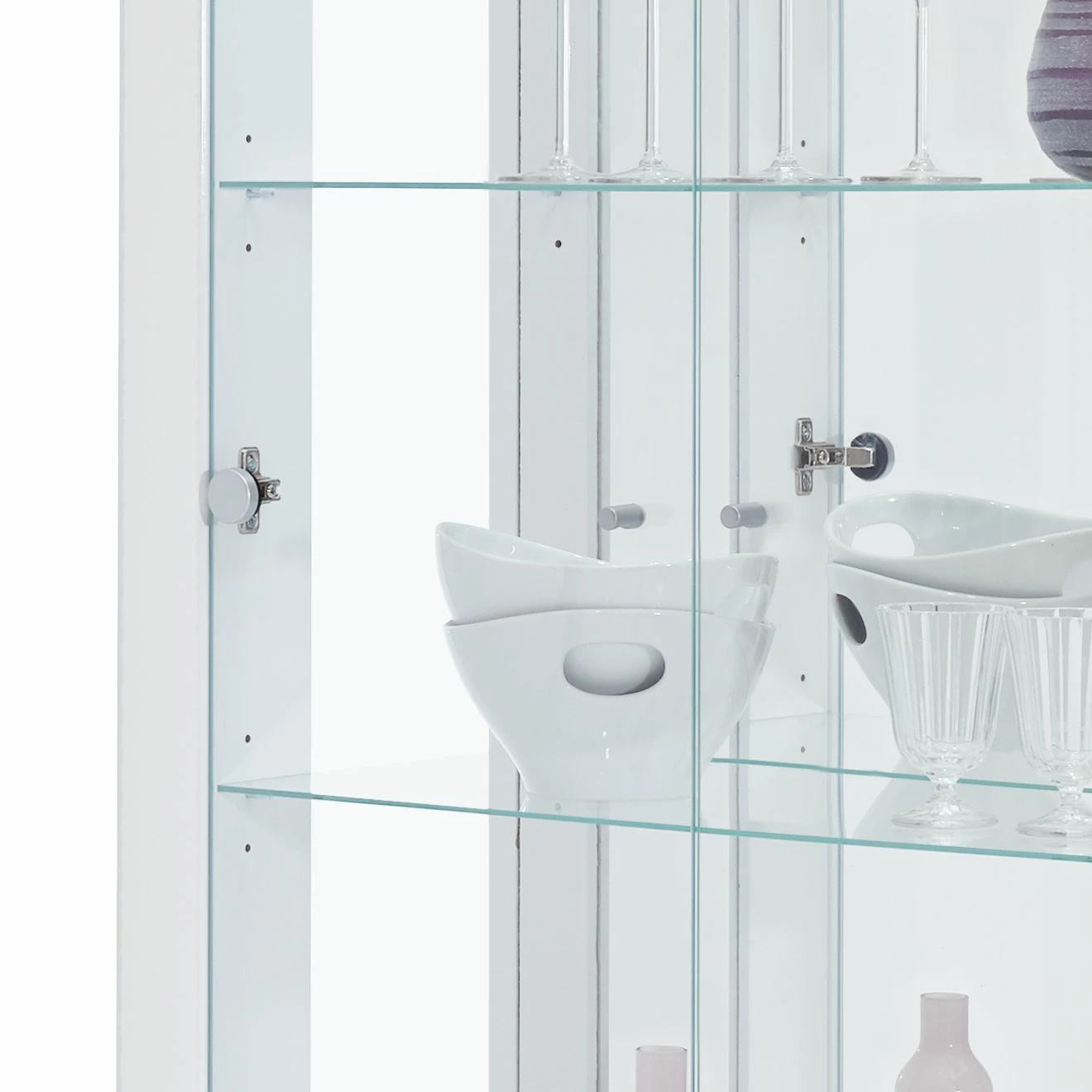 Fredriks Vitrine Nysa - Inkl. Beleuchtung - Hochglanz Weiß 5 Fredriks Vitrine Nysa - Inkl. Beleuchtung - Hochglanz Weiß – Bild 5