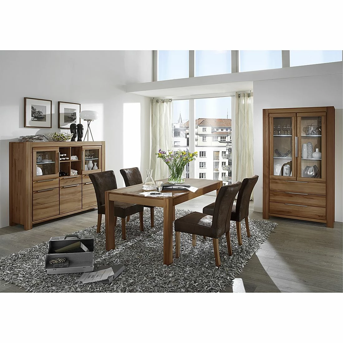 Ars Natura Vitrine Pia II - Wildeiche massiv - geölt 3 Ars Natura Vitrine Pia II - Wildeiche massiv - geölt – Bild 3