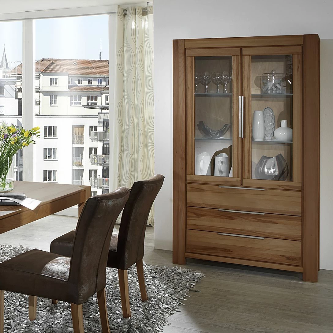 Ars Natura Vitrine Pia II - Wildeiche massiv - geölt 2 Ars Natura Vitrine Pia II - Wildeiche massiv - geölt – Bild 2