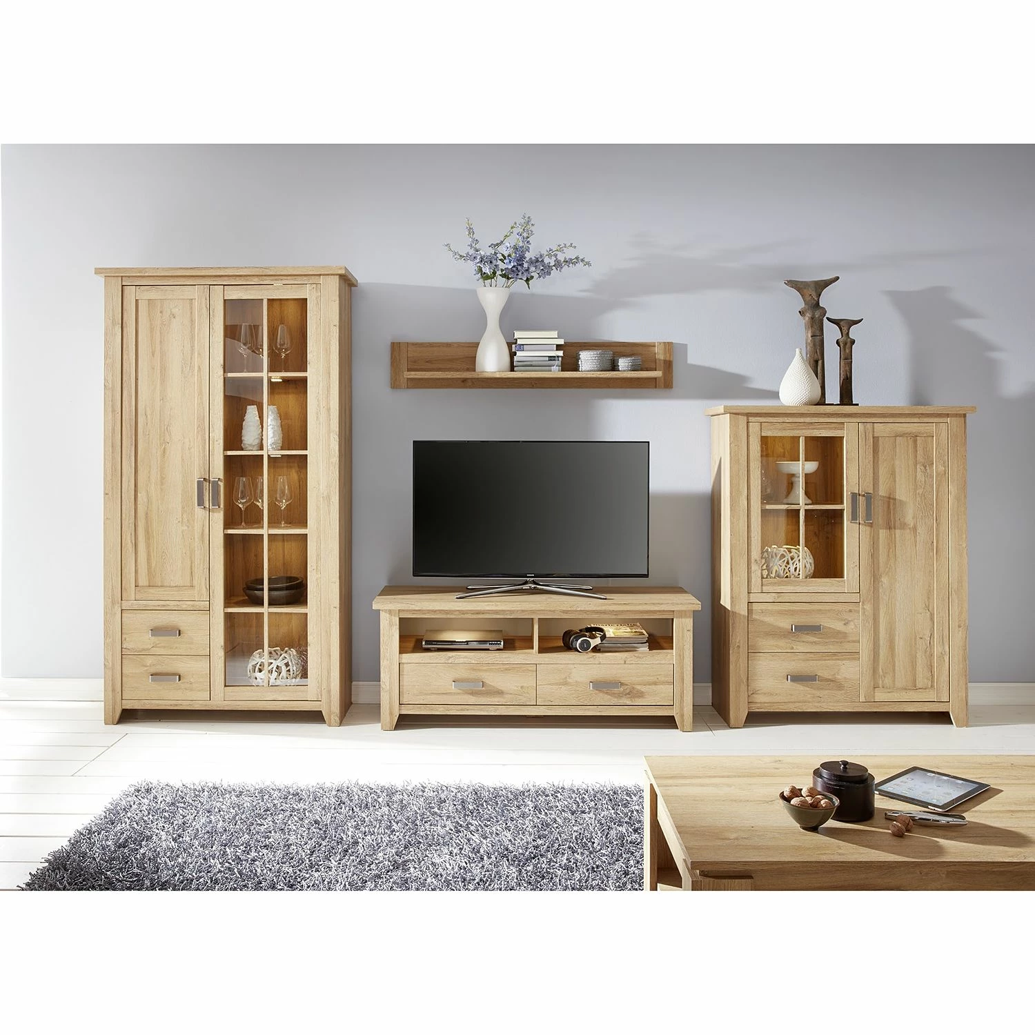 Trendteam Vitrinenschrank Canyon II - Alteiche Dekor 2 Trendteam Vitrinenschrank Canyon II - Alteiche Dekor – Bild 2