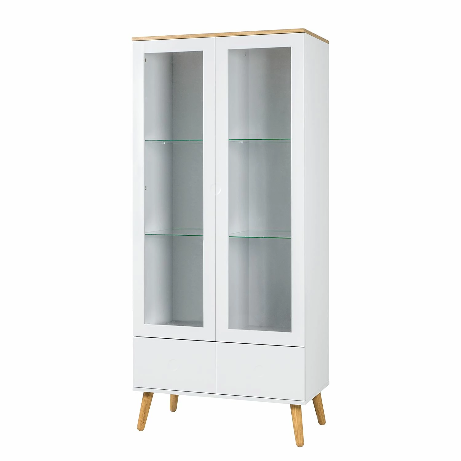 Tenzo Vitrinenschrank Dot - Weiß 1 Tenzo Vitrinenschrank Dot - Weiß