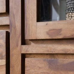 Ars Natura Vitrinenschrank Ohio - Sheesham massiv -Wohnzimmermöbel boutique en ligne vitrinenschrank ohio sheesham massiv 4257544