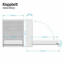 Schrankbett KiYDOO smart - Weiß / Eiche Sonoma Dekor - 110 x 205cm - Kaltschaummatratze 16 Schrankbett KiYDOO smart - Weiß / Eiche Sonoma Dekor - 110 x 205cm - Kaltschaummatratze -Wohnzimmermöbel boutique en ligne wandklappbett majano 110 x 205 cm kaltschaummatratze weiss eiche sonoma dekor 1691174
