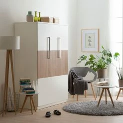 Schrankbett KiYDOO smart - Weiß / Eiche Sonoma Dekor - 110 x 205cm - Kaltschaummatratze 17 Schrankbett KiYDOO smart - Weiß / Eiche Sonoma Dekor - 110 x 205cm - Kaltschaummatratze -Wohnzimmermöbel boutique en ligne wandklappbett majano 110 x 205 cm kaltschaummatratze weiss eiche sonoma dekor 1691178