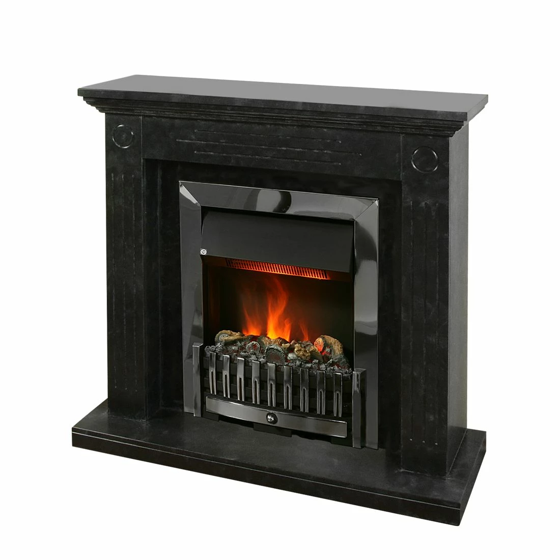 Montreux Elektrokamin Washington - Schwarz-Grau marmoriert 1 Montreux Elektrokamin Washington - Schwarz-Grau marmoriert