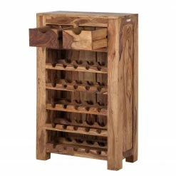 Wolf-Möbel Weinregal Yoga I - Sheesham massiv - Natur -Wohnzimmermöbel boutique en ligne weinregal yoga i sheesham massiv natur 3373577