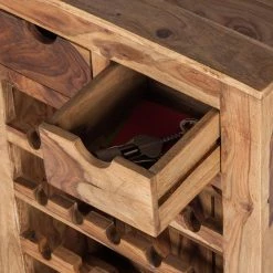 Wolf-Möbel Weinregal Yoga I - Sheesham massiv - Natur -Wohnzimmermöbel boutique en ligne weinregal yoga i sheesham massiv natur 3373581