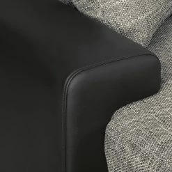 Roomscape Wohnlandschaft Berrings - (mit Schlaffunktion) - Kunstleder / Strukturstoff Schwarz / Grau - Longchair davorstehend links -Wohnzimmermöbel boutique en ligne wohnlandschaft berrings mit schlaffunktion kunstleder strukturstoff schwarz grau longchair davorstehend links 3633473