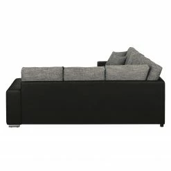 Roomscape Wohnlandschaft Berrings - (mit Schlaffunktion) - Kunstleder / Strukturstoff Schwarz / Grau - Longchair davorstehend links -Wohnzimmermöbel boutique en ligne wohnlandschaft berrings mit schlaffunktion kunstleder strukturstoff schwarz grau longchair davorstehend links 3633517