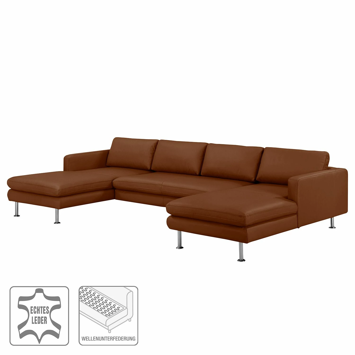 Fredriks Wohnlandschaft Bivona II Echtleder - Kaffeebraun 2 Fredriks Wohnlandschaft Bivona II Echtleder - Kaffeebraun – Bild 2