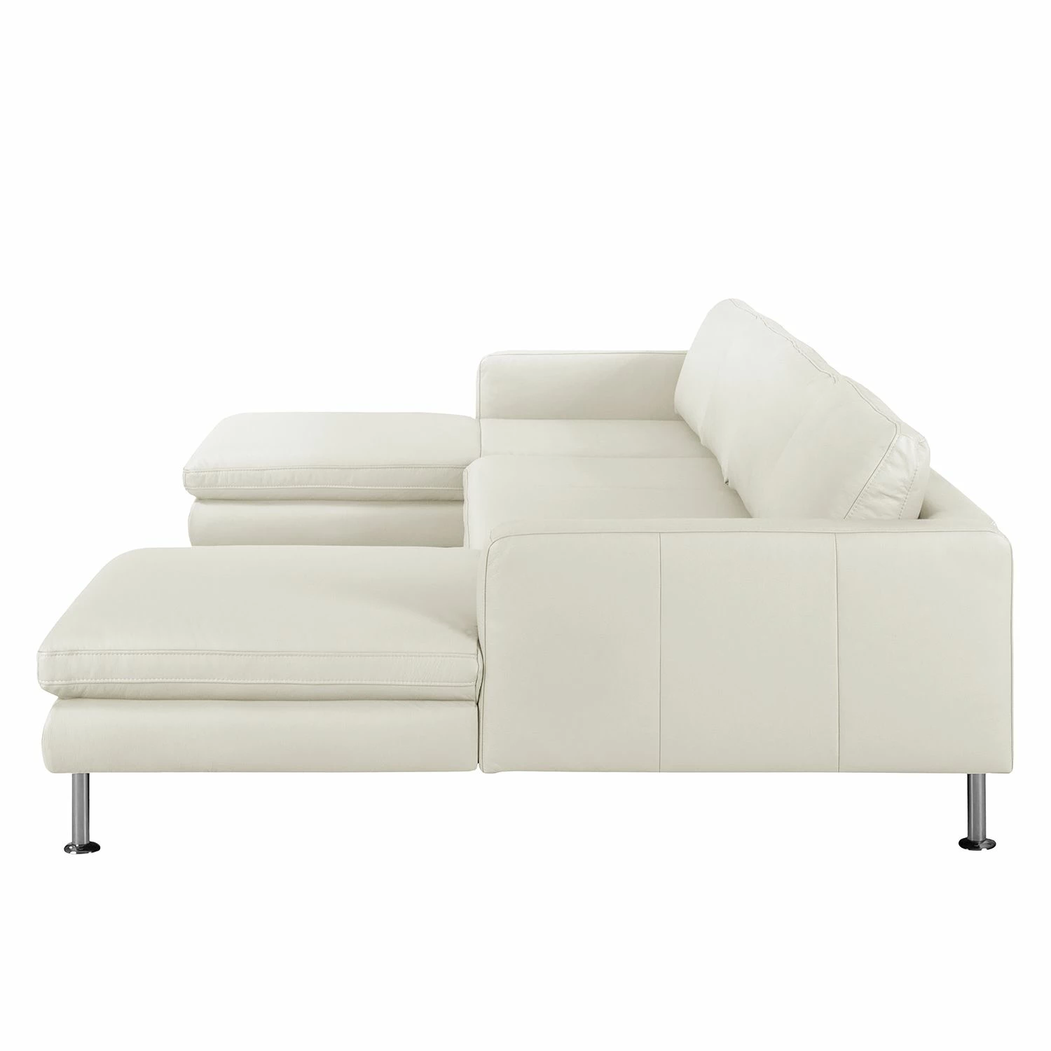 Fredriks Wohnlandschaft Bivona II Echtleder - Perlweiß 4 Fredriks Wohnlandschaft Bivona II Echtleder - Perlweiß – Bild 4