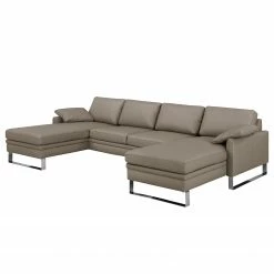 Fredriks Wohnlandschaft Laureto II Echtleder - Schlamm