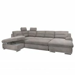 Loftscape Wohnlandschaft Rollin - Cappuccino - Longchair davorstehend rechts / Ottomane links - Schlaffunktion - Bettkasten -Wohnzimmermöbel boutique en ligne wohnlandschaft rollin microfaser longchair davorstehend rechts ottomane links mit schlaffunktion cappuccino 4692024