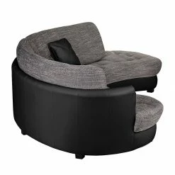 Roomscape Ecksofa Sabea Kunstleder / Strukturstoff - Schwarz / Hellgrau -Wohnzimmermöbel boutique en ligne wohnlandschaft sabea kunstleder schwarz strukturstoff hellgrau 1755706