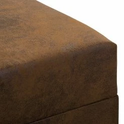 Mooved Wohnlandschaft Sibenik - (mit Schlaffunktion) - Antiklederoptik - Braun - Longchair davorstehend rechts / Ottomane links -Wohnzimmermöbel boutique en ligne wohnlandschaft sibenik antiklederoptik longchair davorstehend rechts ottomane links braun 4960420