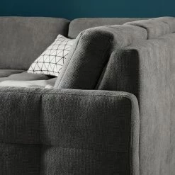 Fredriks Wohnlandschaft Tanete - Strukturstoff - Grau - Longchair davorstehend links / Ottomane rechts - Schlaffunktion -Wohnzimmermöbel boutique en ligne wohnlandschaft tanete strukturstoff longchair davorstehend links ottomane rechts mit schlaffunktion grau 4997300