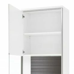 Loftscape Wohnwand Arco II (4-teilig) - Hochglanz Weiß / Grau -Wohnzimmermöbel boutique en ligne wohnwand arco ii 4 teilig hochglanz weiss grau 4710584 2