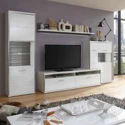 Loftscape Wohnwand Arco III (4-teilig) - Hochglanz Weiß / Grau 15 Loftscape Wohnwand Arco III (4-teilig) - Hochglanz Weiß / Grau -Wohnzimmermöbel boutique en ligne wohnwand arco iii 4 teilig hochglanz weiss grau 4710744