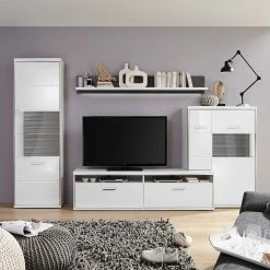 Loftscape Wohnwand Arco III (4-teilig) - Hochglanz Weiß / Grau 16 Loftscape Wohnwand Arco III (4-teilig) - Hochglanz Weiß / Grau -Wohnzimmermöbel boutique en ligne wohnwand arco iii 4 teilig hochglanz weiss grau 4710748