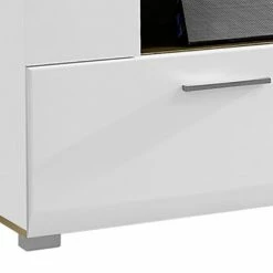 Loftscape TV-Lowboard Aulby I - Weiß -Wohnzimmermöbel boutique en ligne wohnwand aulby ii 4 teilig inkl beleuchtung matt weiss eiche dekor 4715428