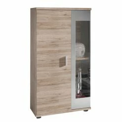 Mooved Wohnwand Baceno (4-teilig) - Eiche Sanremo Dekor - Ohne Beleuchtung -Wohnzimmermöbel boutique en ligne wohnwand baceno 4 teilig eiche san remo dekor 2271142