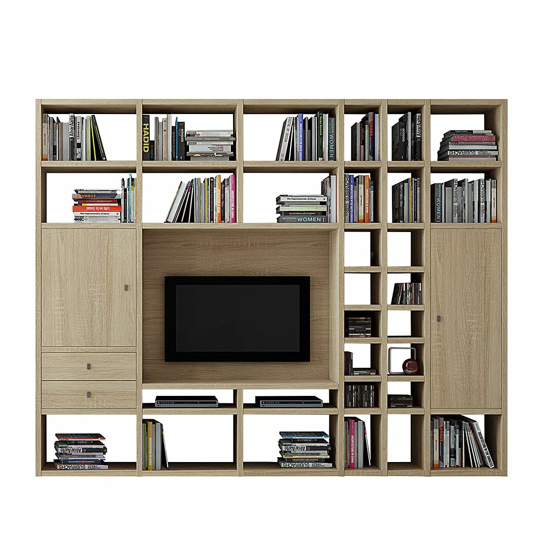 Loftscape Wohnwand Emporior II - Eiche Sonoma Dekor 3 Loftscape Wohnwand Emporior II - Eiche Sonoma Dekor – Bild 3