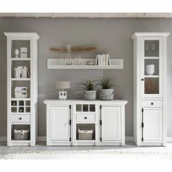 Maison Belfort Wohnwand Geestland II (4-teilig) - Pinie Weiß Dekor