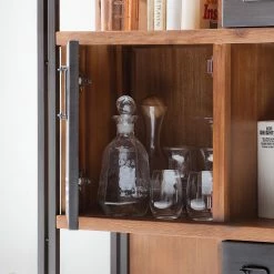 Ars manufacti Wohnwand Manchester I (3-teilig) - Akazie teilmassiv / Metall - Akazie / Anthrazit -Wohnzimmermöbel boutique en ligne wohnwand manchester i 3 teilig akazie teilmassiv metall akazie anthrazit 4874608