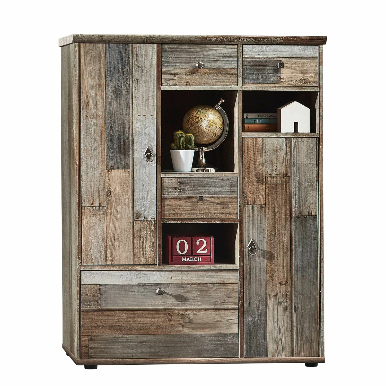 Red Living Wohnwand Tapara (4-teilig) - inkl. Beleuchtung - Braun / Grau 8 Red Living Wohnwand Tapara (4-teilig) - inkl. Beleuchtung - Braun / Grau – Bild 8