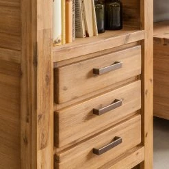 Ars Natura Wohnwand Toumanar (4-teilig) I - Akazie teilmassiv - Akazie Sand -Wohnzimmermöbel boutique en ligne wohnwand toumanar 4 teilig i akazie teilmassiv akazie sand 3600805