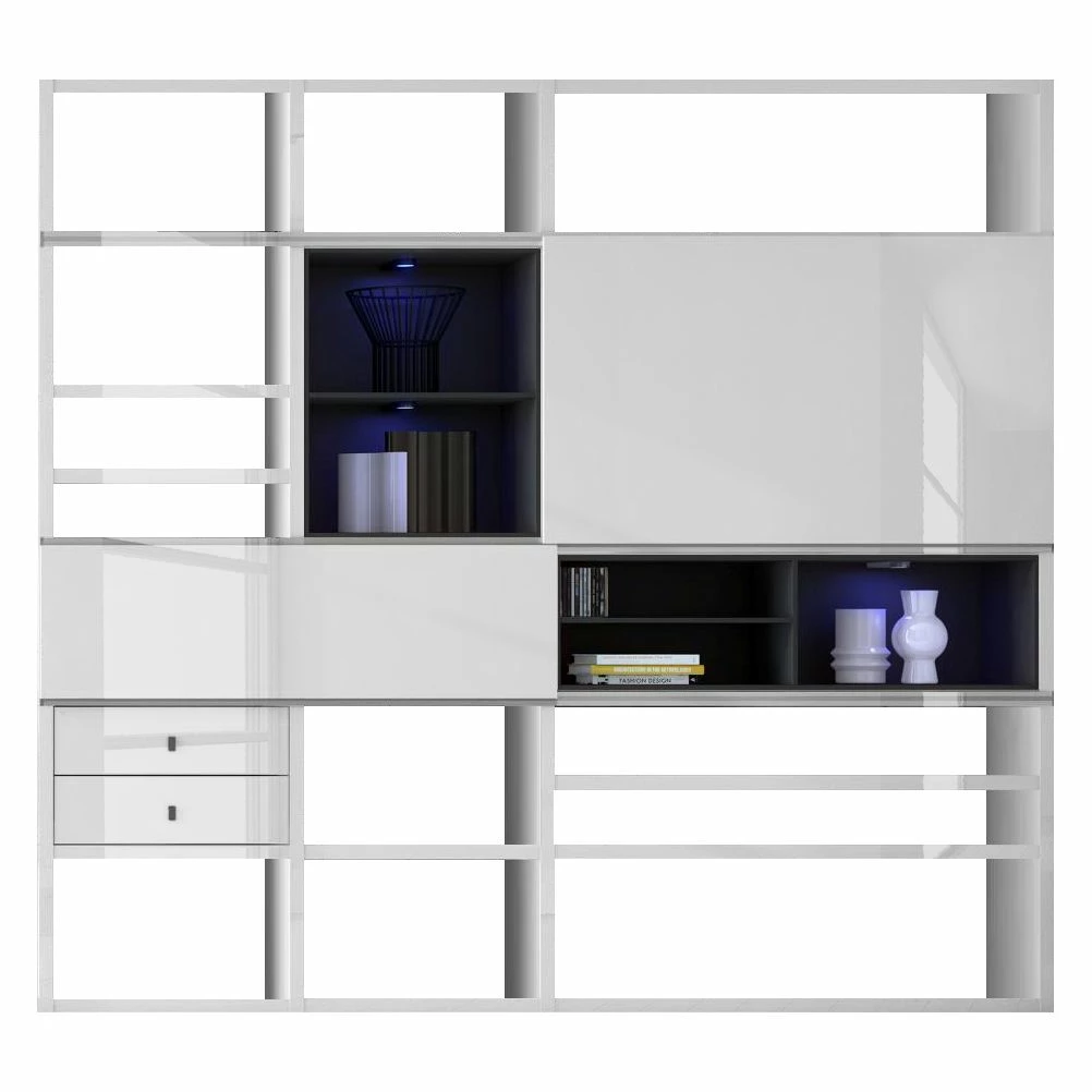 Loftscape XL Regalwand Emporior I.C - Mit Beleuchtung 1 Loftscape XL Regalwand Emporior I.C - Mit Beleuchtung