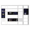 Loftscape XXL Regalwand Emporior III - Hochglanz Weiß / Schwarz - Mit Beleuchtung