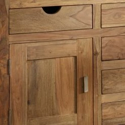 Wolf-Möbel Sideboard Yoga II - Sheesham massiv - Natur -Wohnzimmermöbel boutique en ligne yoga kommode sheesham holz geoelt 6 schubladen 1207325