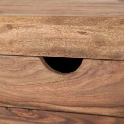 Wolf-Möbel Sideboard Yoga II - Sheesham massiv - Natur -Wohnzimmermöbel boutique en ligne yoga kommode sheesham holz geoelt 6 schubladen 1240615